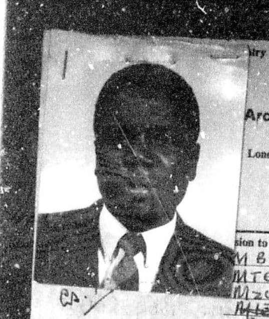 Personal photograph of Ralph Stephen Mthwanji, when a student at the AA , 1964-1970. Part of the Student Register.