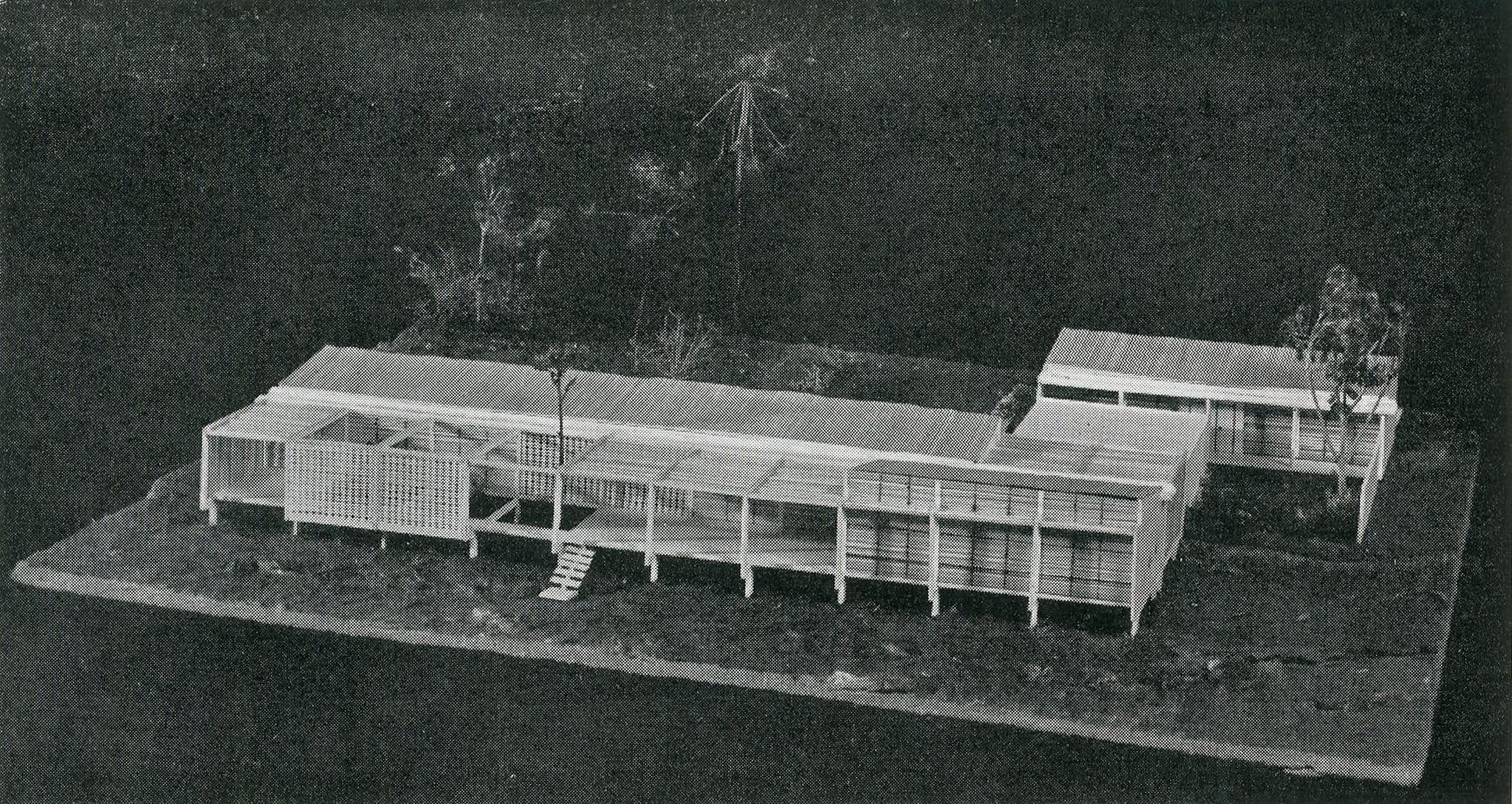William Gillitt, 'House for a senior officer, Gold Coast,' AA Department of Tropical Architecture, Autumn  Term, 1954. Model. AA Archives