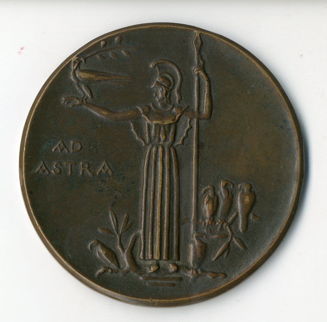 Otto Koenigsberger. Berlin Technische Honchschule medal received by Otto Koenigsberger for his student work. Obverse. Credit: AA Archives: OK4