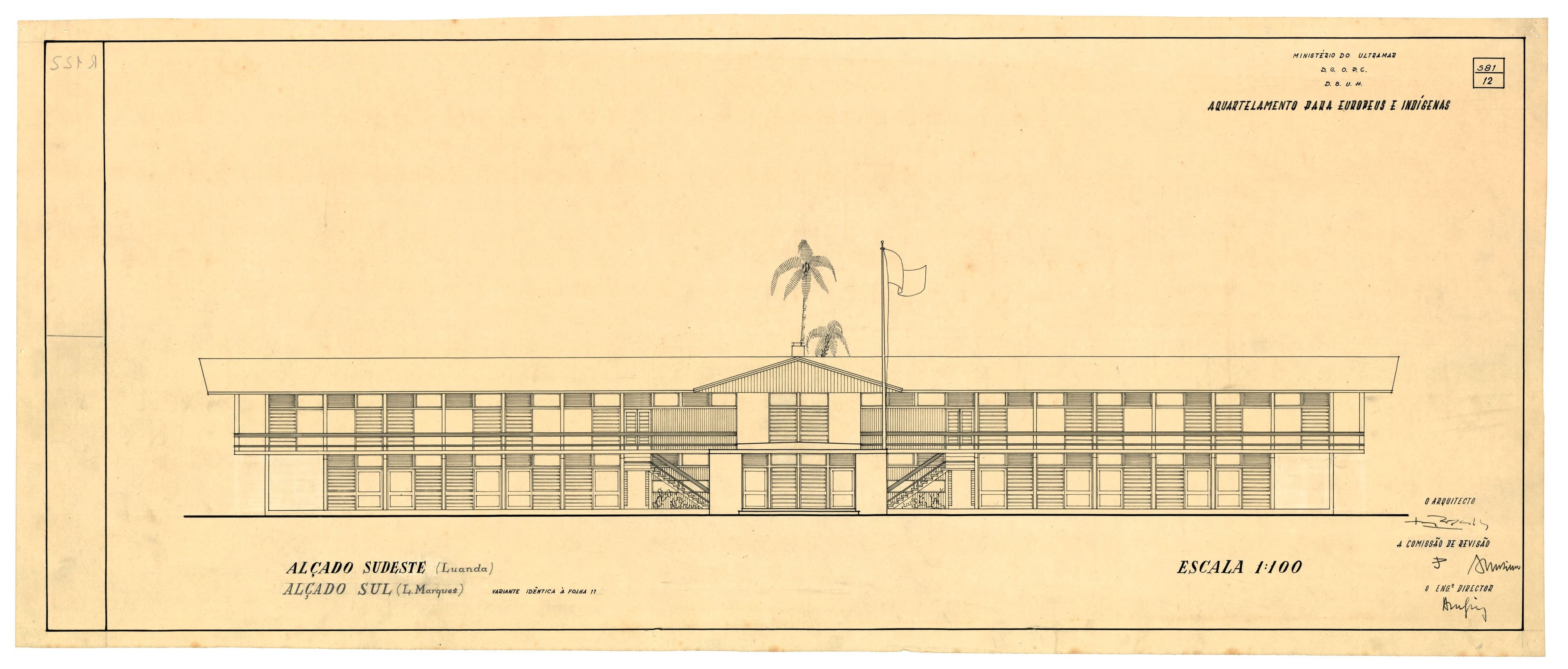 Maputo Naval Radio Station Receiving Centre, Mozambique, 1959. Plan. Credit Portugal, Arquivo Histórico Ultramarino – PT, AHU