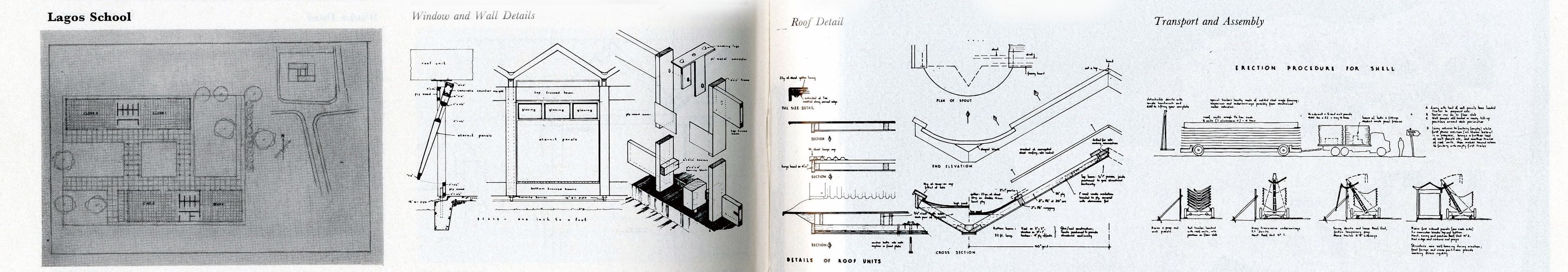 Frank William Smith, A. Amartey, B. Sobowale, K.R. Surintraboon and V.P. Tarazi, 'Lagos School', AA Department of Tropical Studies, 1963