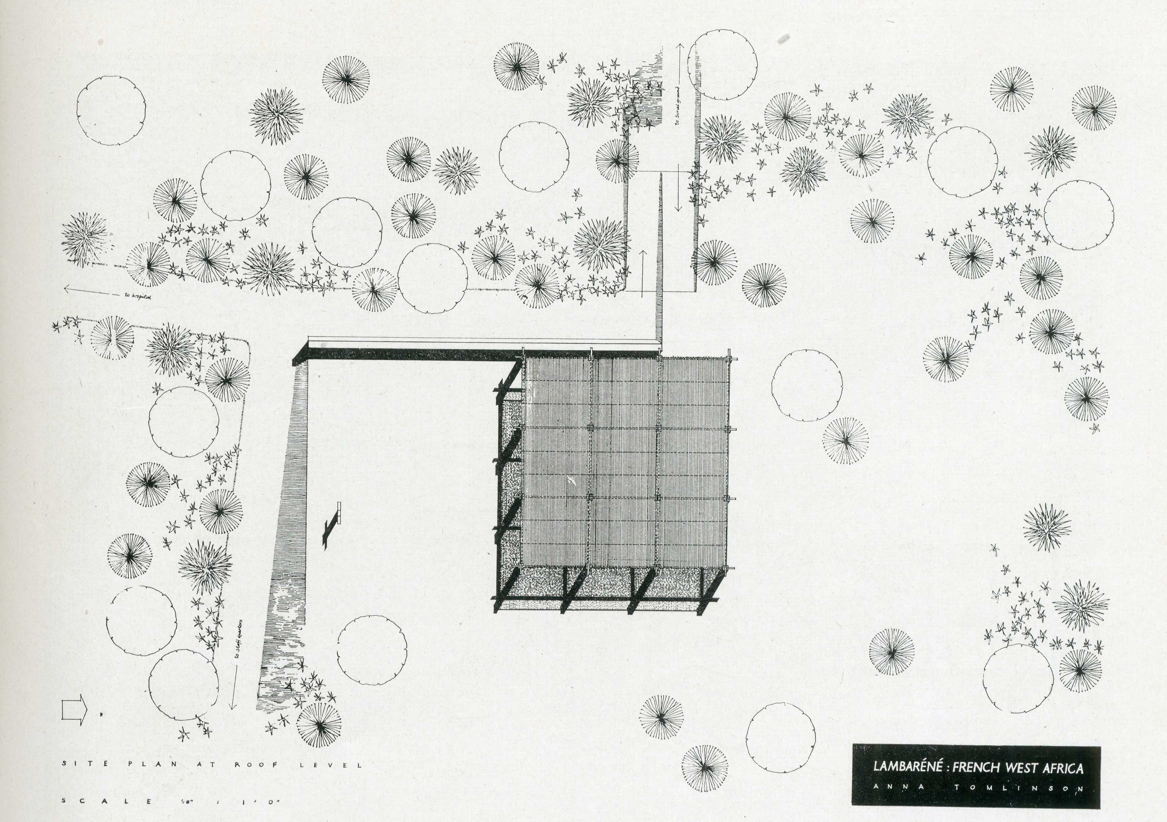 Anna Tomlinson, 'Chapel at Lambarene, French West Africa', AA Department of Tropical Architecture, 1955.