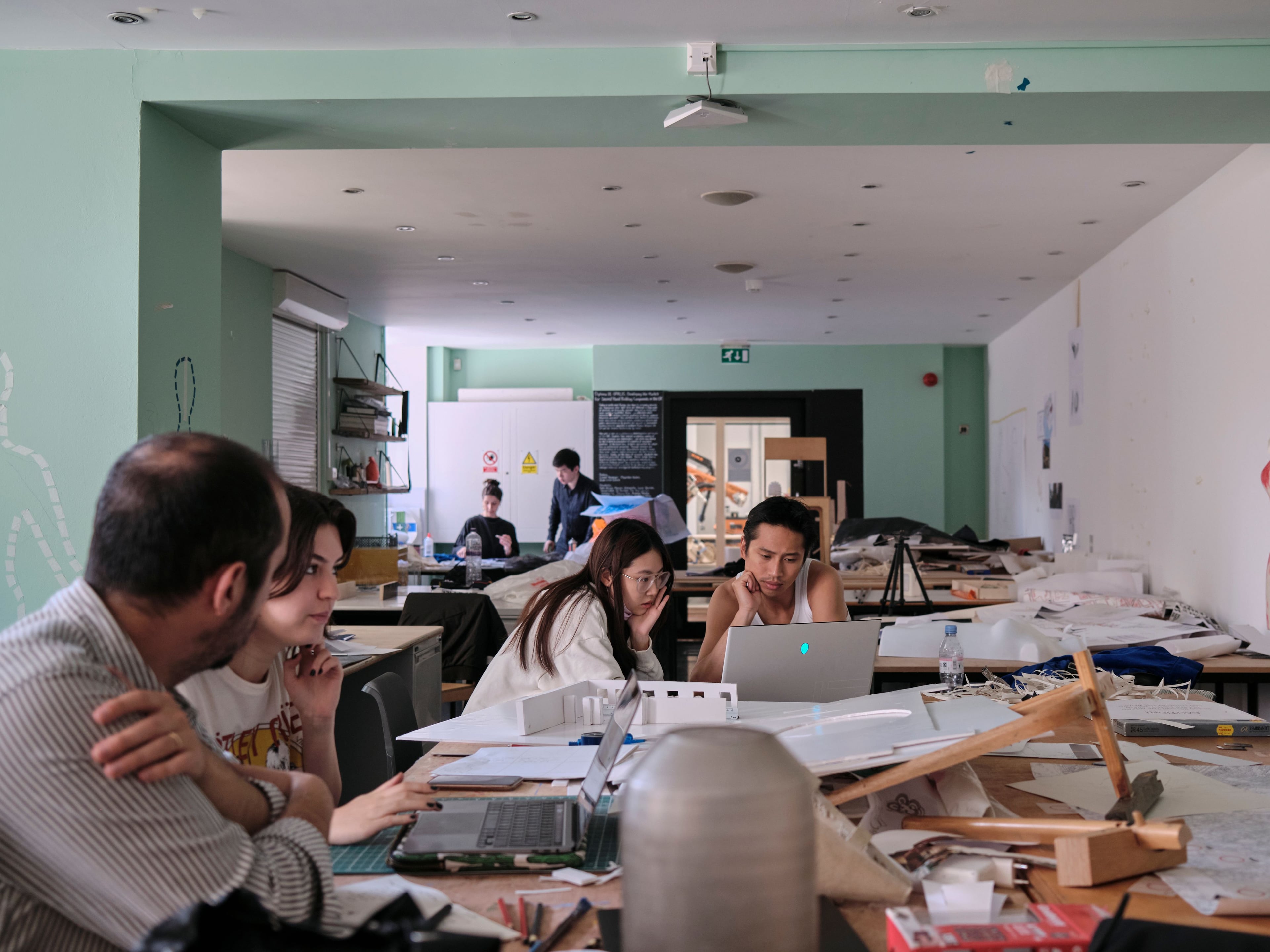 Students working in AA First Year Studio