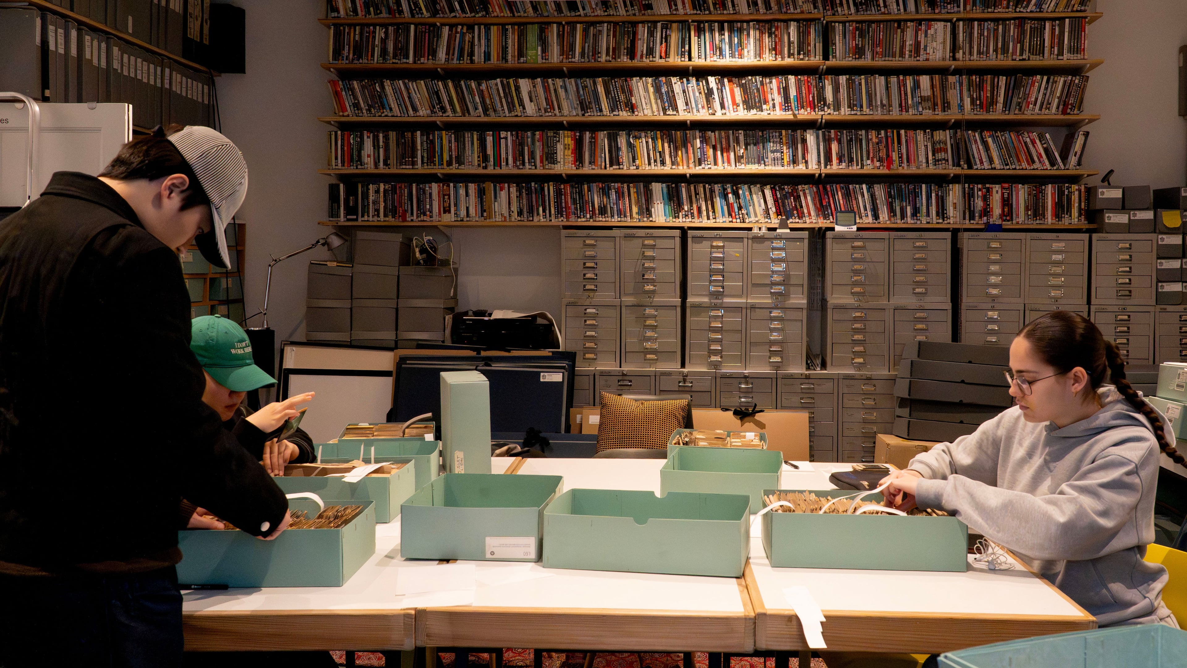 Students exploring the AA Archives