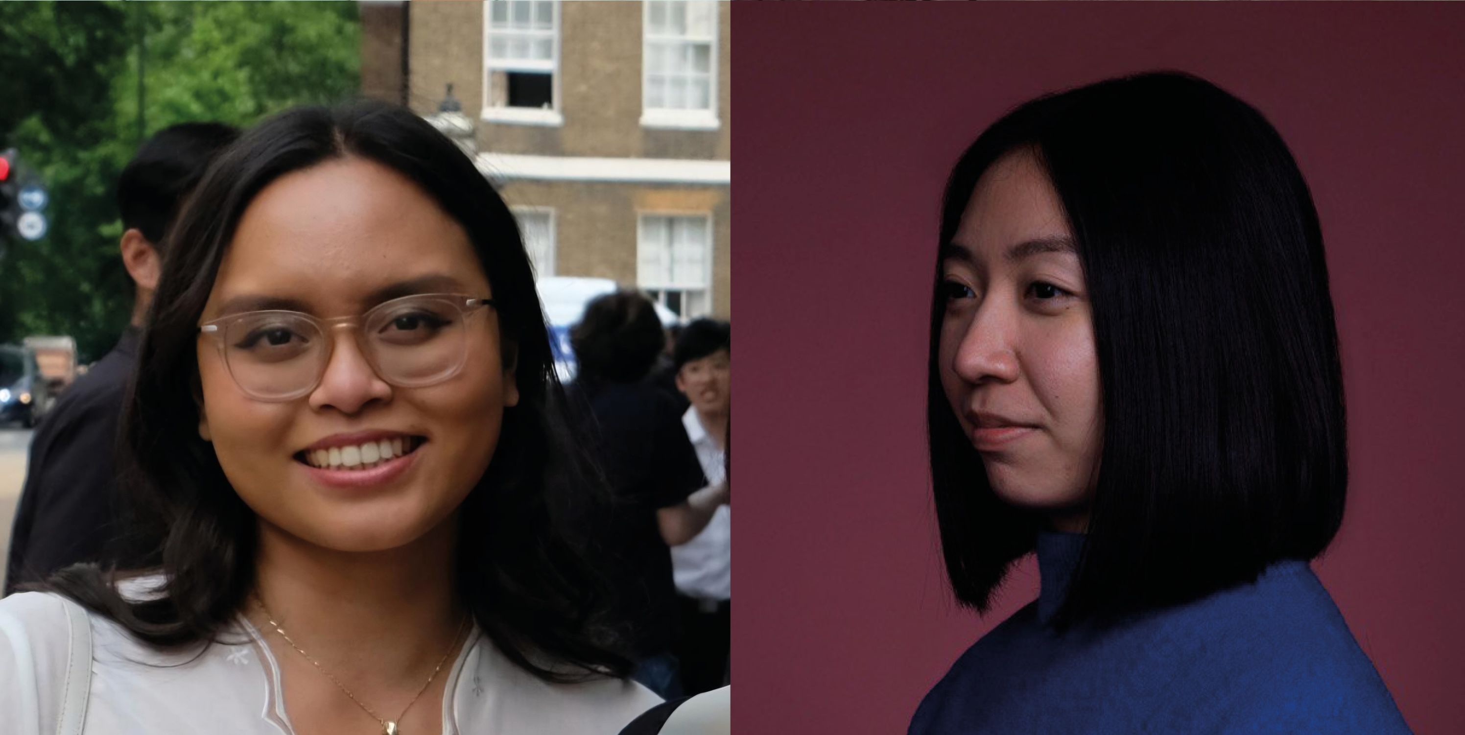 Two photographs of people