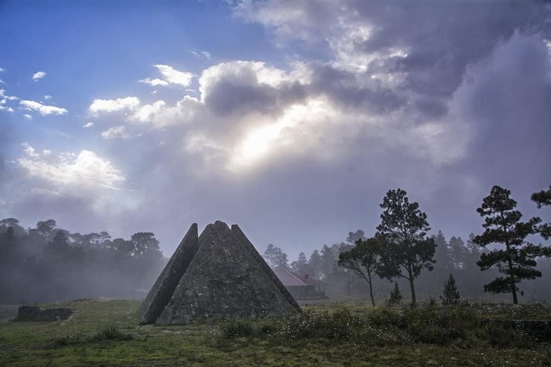 Julio A. Hernandez, cyclopean pyramid at the Parque Nacional Valle Nuevo, Dominican Republic, 1958.