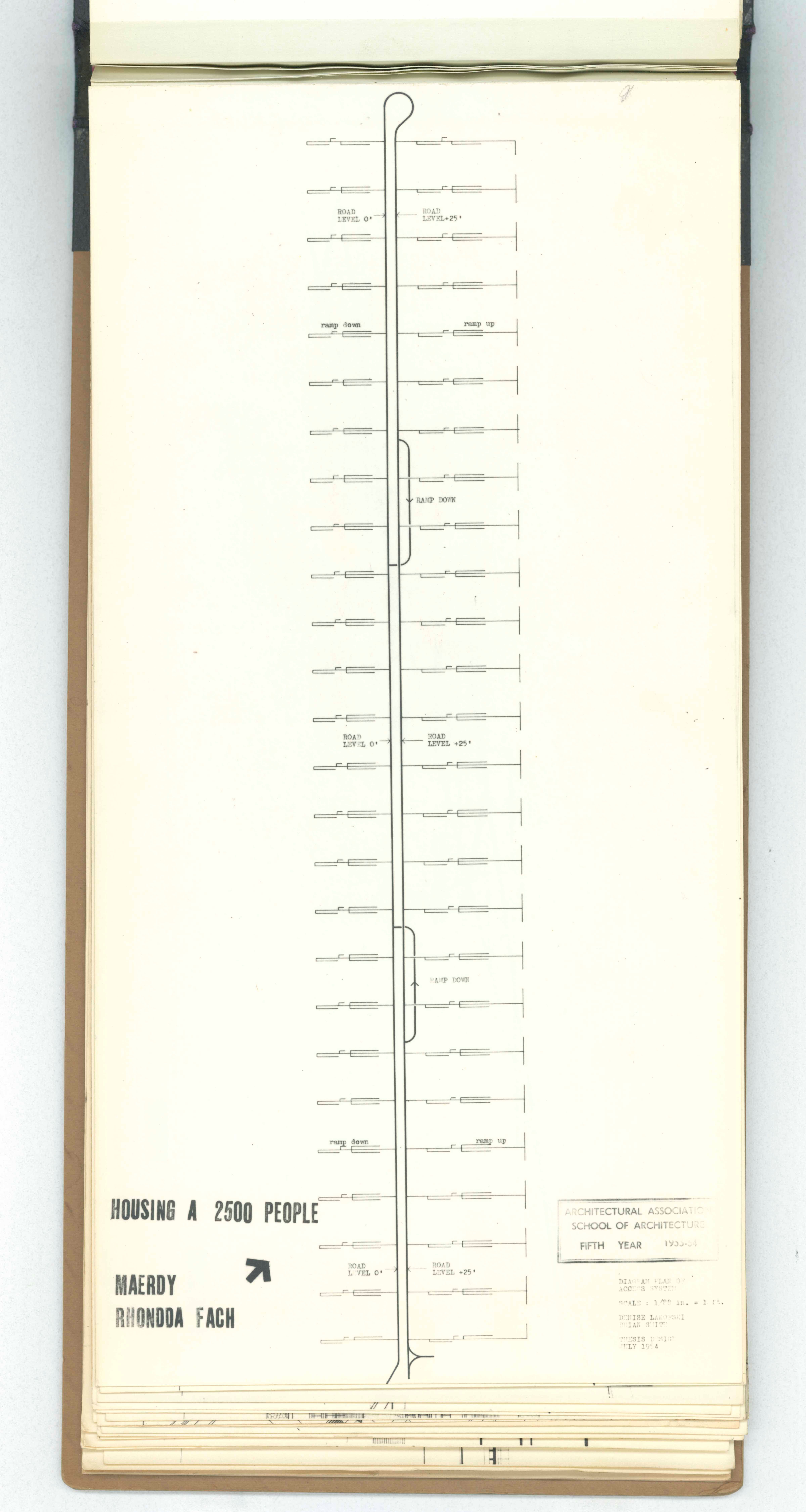 Denise Lakofski and Brian Smith, 'Maerdy Redevelopment, Rhondda Fach'. AA Fifth Year Thesis. The Architectural Archives, University of Pennsylvania. By the gift of Robert Venturi and Denise Scott Brown.