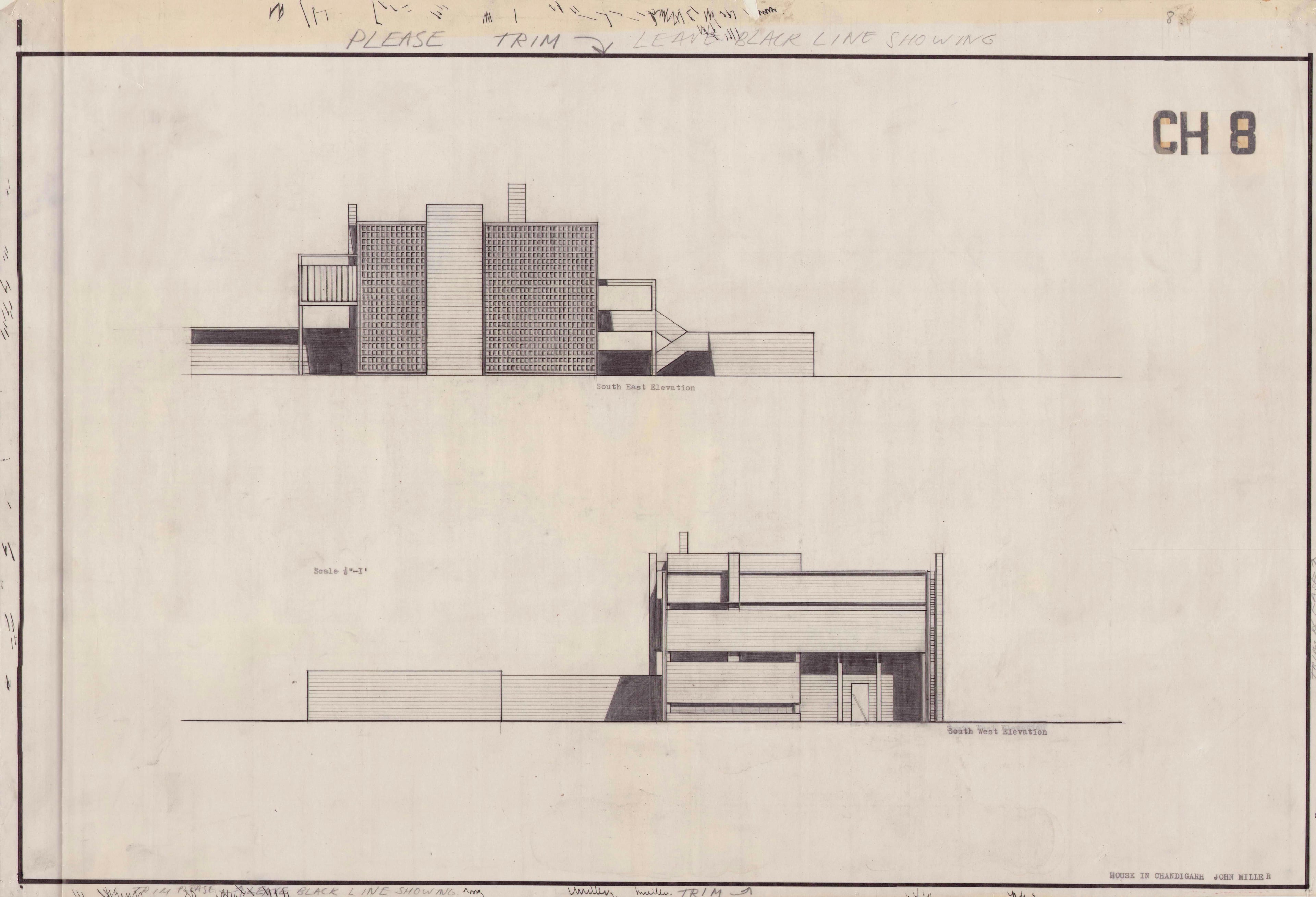 John Miller 'House in Accra', AA Department of Tropical Architecture, Autumn Term, 1954