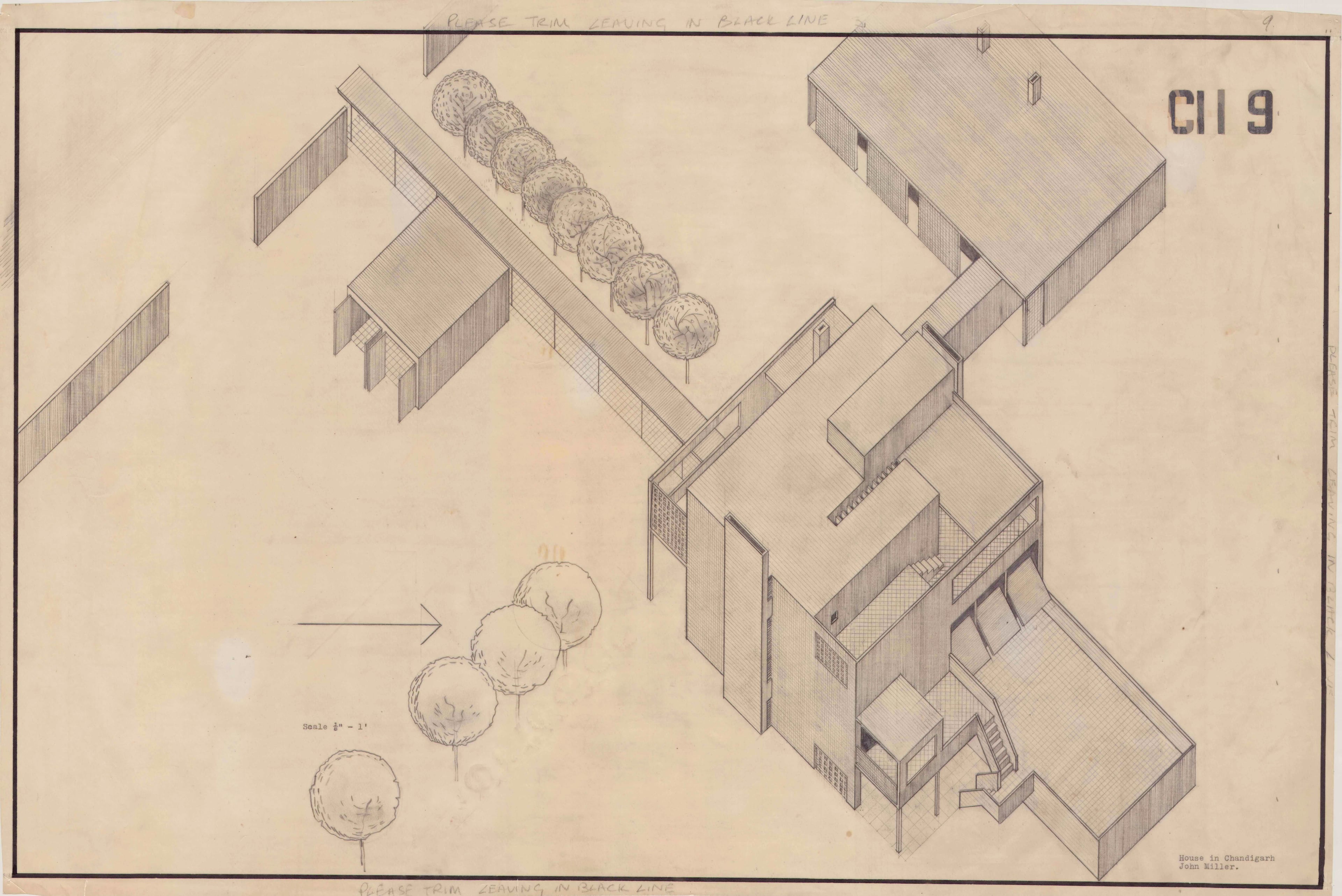 John Miller 'House in Accra', AA Department of Tropical Architecture, Autumn Term, 1954