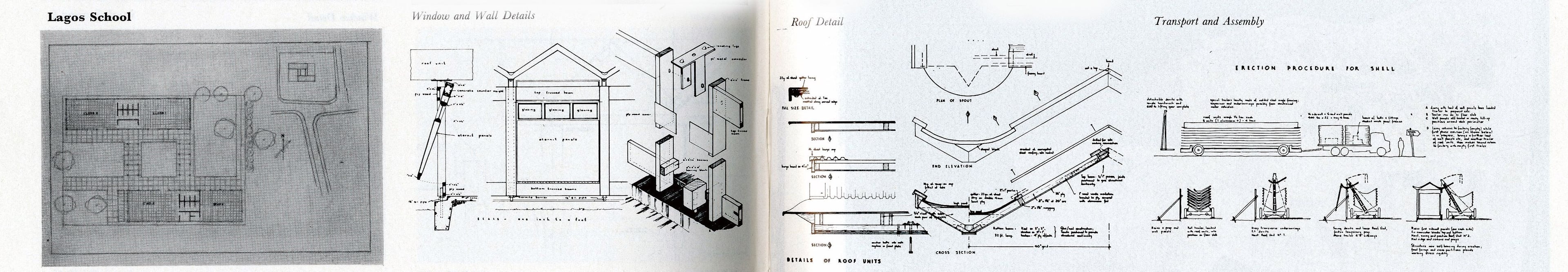 Babatunde Sobawale, A. Amartey, F.W. Smith, K.R. Surintraboon and V.P. Tarazi, 'Lagos School', AA Department of Tropical Studies, 1963