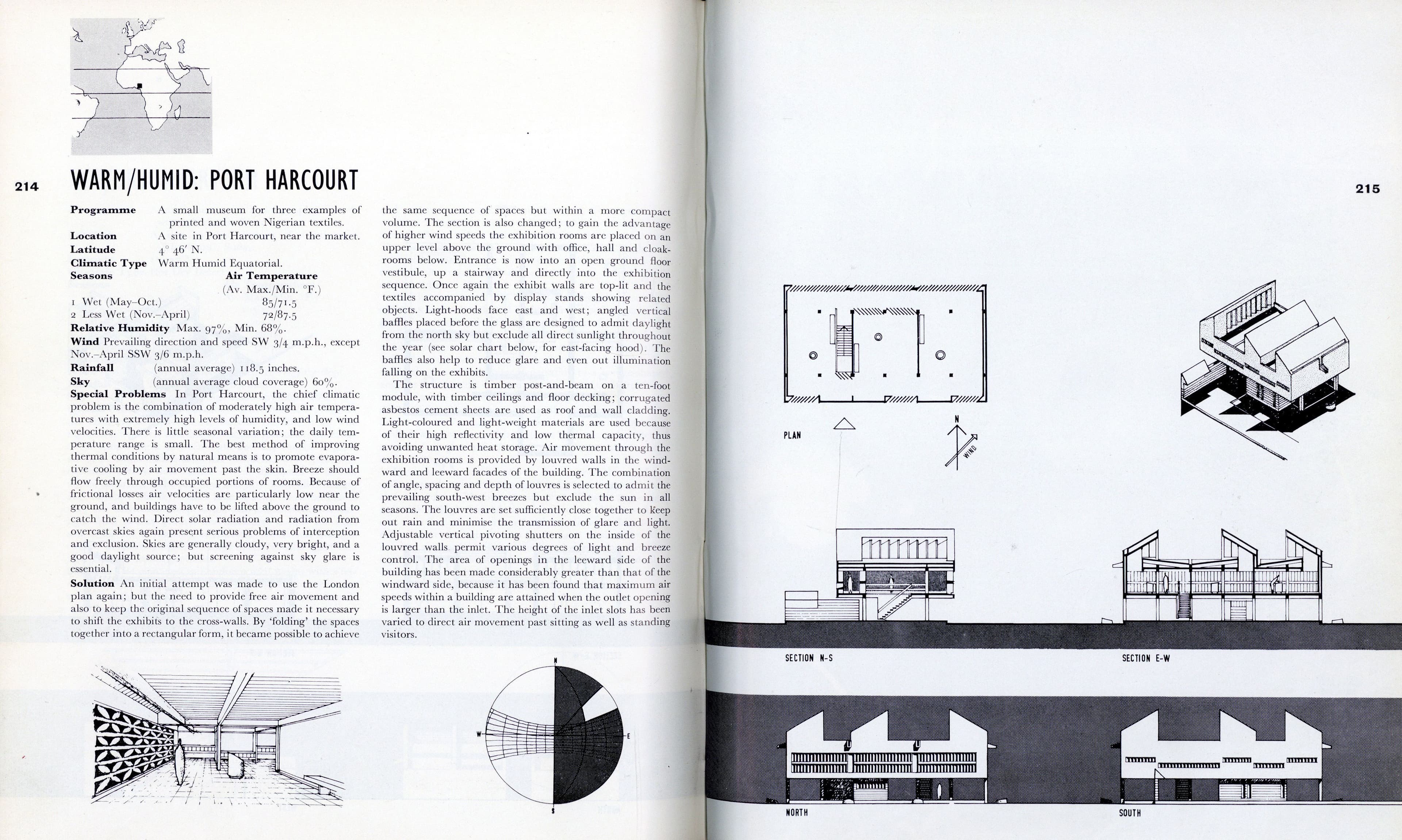 Harris Sobin, Museum for a warm/humid climate, Port Harcourt. AA Department of Tropical Architecture, 1962