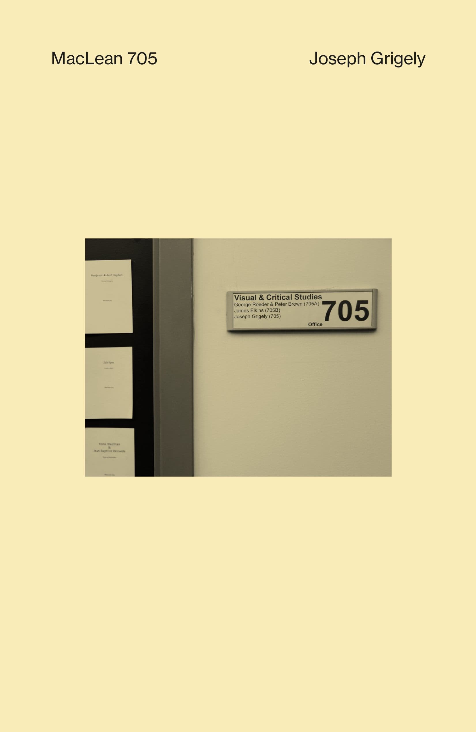 Cover artwork for MacLean 705