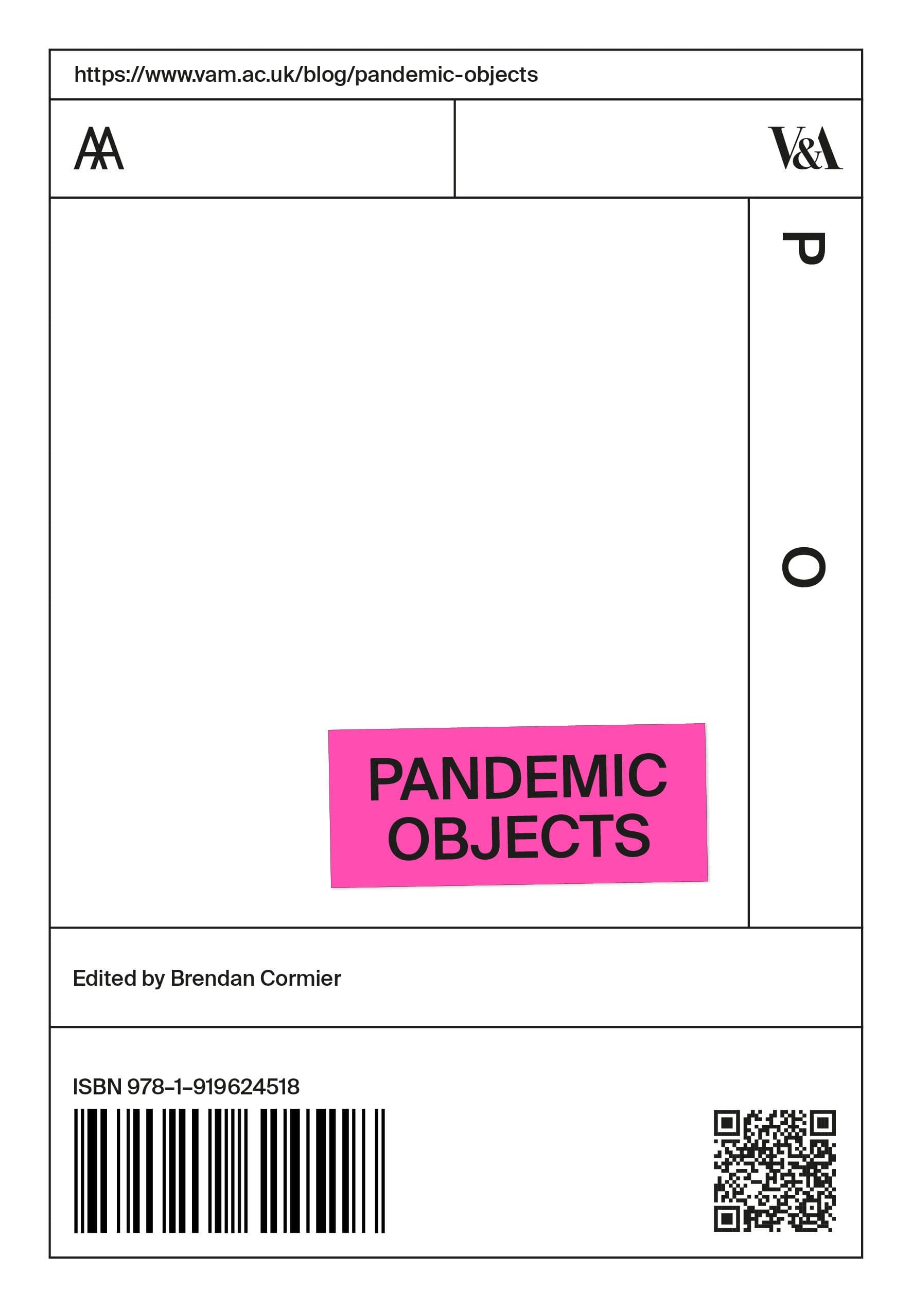 White label featuring a bright pink sticker that reads "PANDEMIC OBJECTS" in white text.